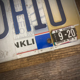 Ohio #14 license plate sign