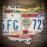 Ohio Army License plate map OL2031 (Free Shipping)