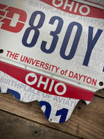 The University of Dayton Ohio License plate map (Free Shipping)