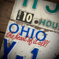 Ohio House Vehicle License plate map x145 (Free Shipping)
