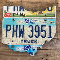 Ohio Truck Rustic License plate map PHW 3951 (Free Shipping)