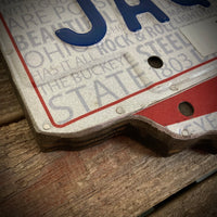 Ohio Madison License plate map JAQ 3634 (Free Shipping)