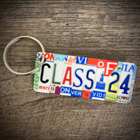 Class of 2024 License Plate Keychain, Class of 2024 gift, Class of 2024 bagtag, Gift for graduation, gift for graduate, Class of 24 keychain