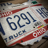 Ohio Truck License plate map 6291 (Free Shipping)